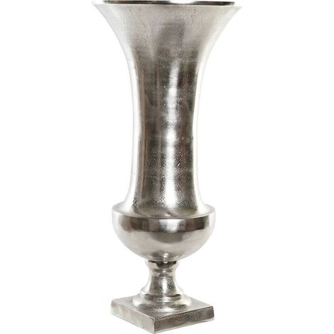 Vase aluminium argenté style moderne pour décoration élégante - argent métallisé brillant (1/3)