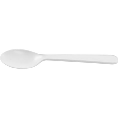 Petite cuillère blanche en maïs 12,5 cm - 1500 unités - Betik