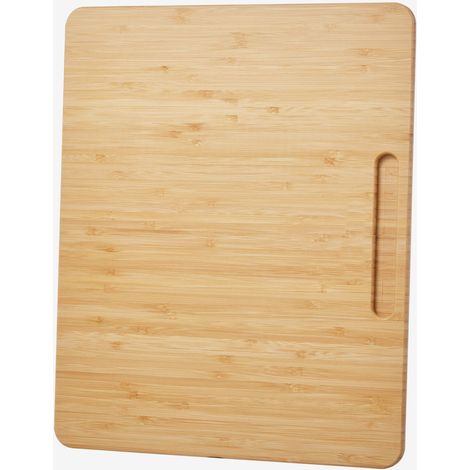 Glissière pour appareil, petit plateau roulant 10,5 x 13 pouces, roues en caoutchouc et poignée creuse, facile à nettoyer, plateau mobile pour cafetière, plan de travail de cuisine, bois naturel (1/5)