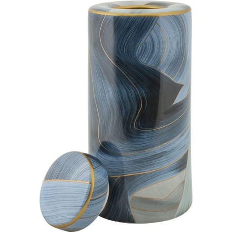 Mauro Ferretti Vase Décoratif Céramique Bleu 15cm x 34cm