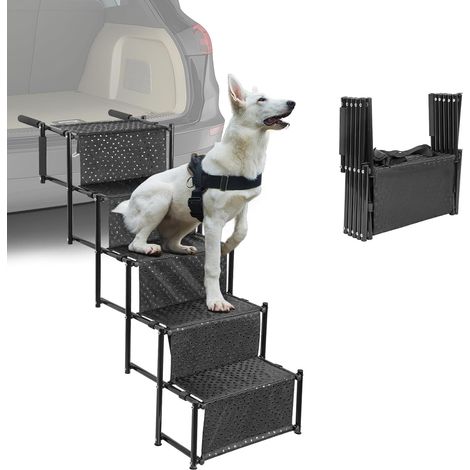 Dog Stairs with 5 Steps, Foldable Ramp with Non-Slip Surface (1/5)