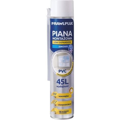 Montage mousse Rawlplug rps-pvc-w capacité 750ml hiver