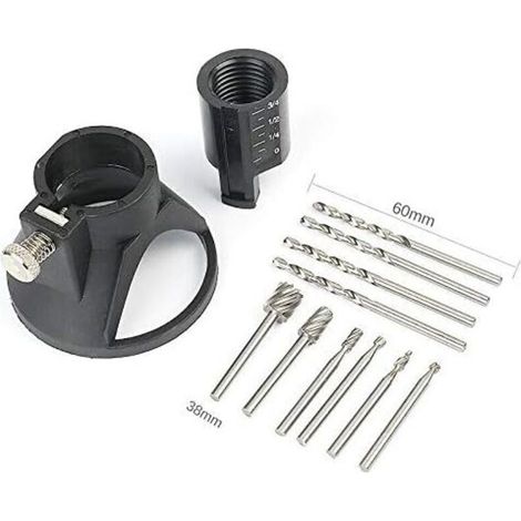 Kits d'accessoiresKit de fixation rotatif multi-outils pour guidage de coupe HSS Foret de foret Rotary Multi Outil de coupe Guide de coupe Kit de coupe contrôlée – 11 Set GrooFoo (1/4)