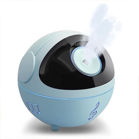 Blauer, tragbarer Ultraschall-Luftbefeuchter mit USB-Anschluss, 2 einstellbaren Vernebelungsmodi und automatischer Abschaltfunktion, ideal für Auto, Büro, Zuhause und Babys. (1/5)
