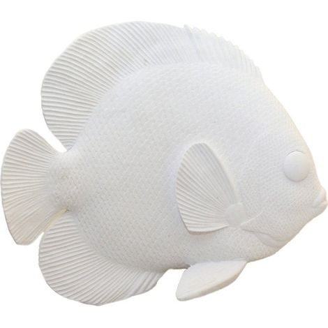 Poisson Décoratif Moderne en Polyrésine Blanche pour Décoration d'Intérieur 29 x 12 x 23 cm - PANGIVO (1/3)