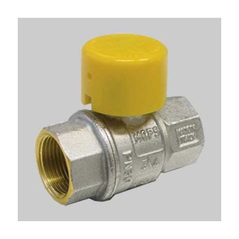 VALVOLA SFERA GAS F/F CON CAPPUCCIO PIOMBABILE  11/4 MOP5     TIEMME