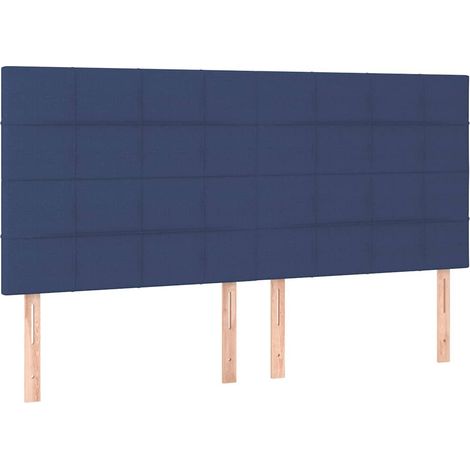 Maison Exclusive - Cabecero de cama azul 180x5x118/128 cm Tela (1/5)