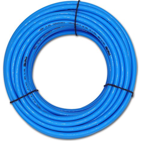 1 Tuyau pneumatique, 25 m, Polyuréthane, 10 x 6,5 mm, 12 bar, Bleu, Industrie, Atelier (1/5)