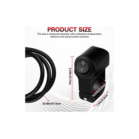Motorcycle spotlight dual-wire switch LED headlight high/low beam handlebar switch modification parts button (1/4)