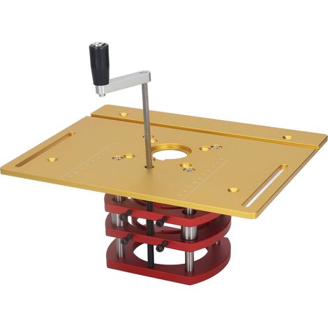 Fräslift-Handbuch, Fräslift-System-Kit, Frästischsägen-Einsatz-Grundplatte, Gold (1/5)