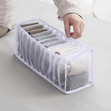 Organisez vos tiroirs avec cet ensemble de boîtes de rangement pliables pour sous-vêtements. (1/5)