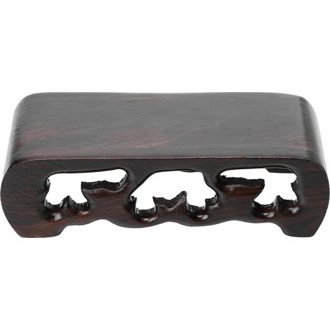 Socle Rectangulaire en Bois Rétro pour Théière et Vase Bonsaï, Design Simple et Fonction de Protection de Sol, pour Décoration Intérieure ou Extérieure (1/5)