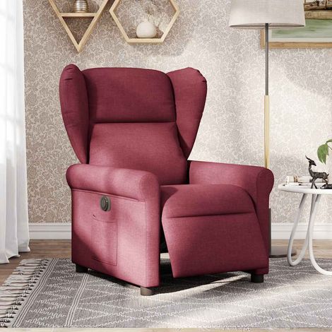 Maison Exclusive - Relaxsessel Elektrisch Weinrot Stoff