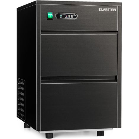 Klarstein Machine a Glacons Portable pour la Maison en Acier Inoxydable, Capacité de 1,3L, Machine a Glaces, Ice Maker Afichage LED, 145W, R600a, Capacité 20 kg, Stockage 3,5 kg, Pelle à Glace et Bac (1/5)