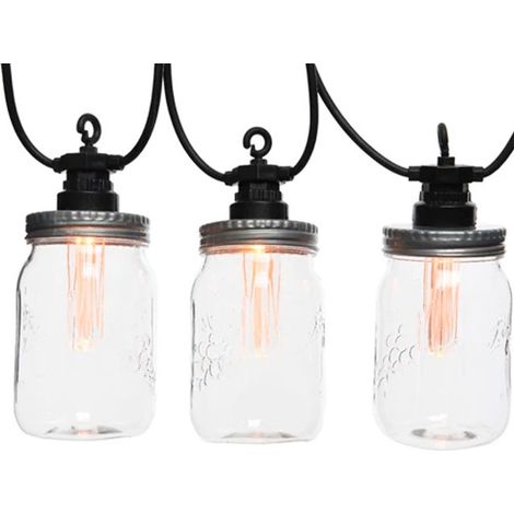 Kaemingk Luci da Esterno Party Light Jar Luce Fissa Bianco Caldo 10 Led (1/3)