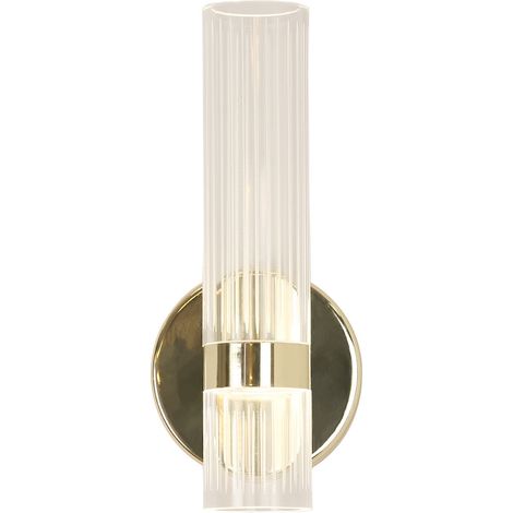 Applique murale moderne dorée tube acrylique LED 18W (1/5)