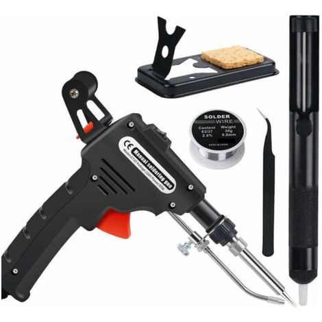Electric Soldering and Desoldering Iron - Internal Heating Tin Gun with 60W Automatic Soldering Gun Set - Soldering Tool with European Plug. (1/5)