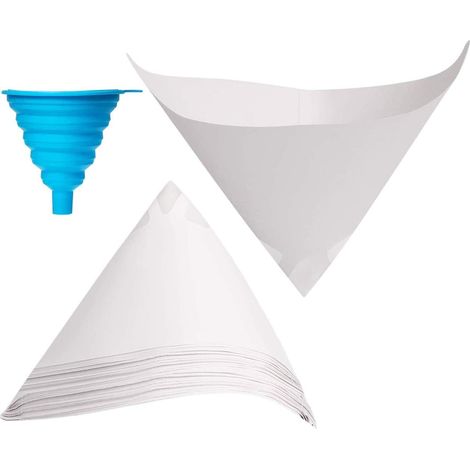 100 Stück konische Farbfilter Einweg-Farbfilter Kegelfilterpapiertrichter mit feinem Netz