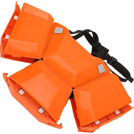Casque pliable haute résistance en plastique, protection de tête sécurité pour chantier, sport, voyage, travail extérieur, orange (1/5)
