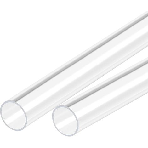 Acrylique Tuyau Transparent Rigide Rond Tube 18mm ID 20mm OD 18" pour Lampes et Lanternes, Eau refroidisement Système 2Pcs (1/5)