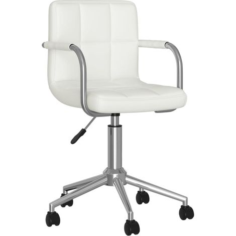 Maison Exclusive - Bürostuhl Drehbar Weiß Kunstleder