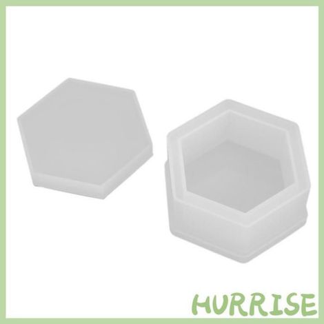 Garosa Moule en silicone de boîte à bijoux Boîte à Bijoux en Silicone de Forme Hexagonale, Boîte de Rangement montres parure (1/4)