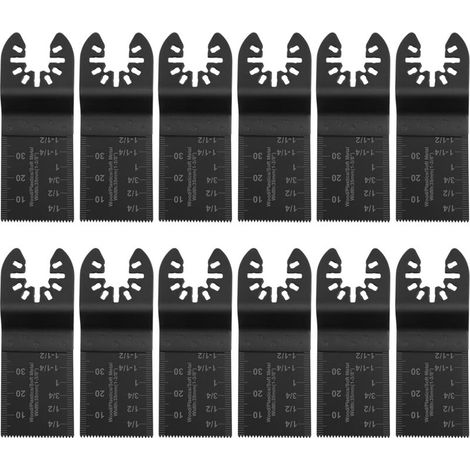 ZOLGINAH 14PCS Lames de Scie Oscillantes avec 2 Adaptateurs C-Clip, Lames Multi-outils Oscillantes Bois/Métal/Plastique, Lames de Scie à Dégagement Rapide, Lames de Coupe Multi-outils Universels