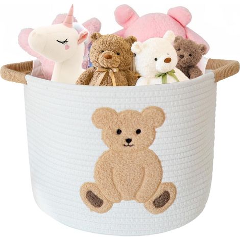 Panier de rangement tressé pour jouets, panier à linge pour chambre d'enfant, panier à jouets, panier cadeau vide pour enfants, table à langer