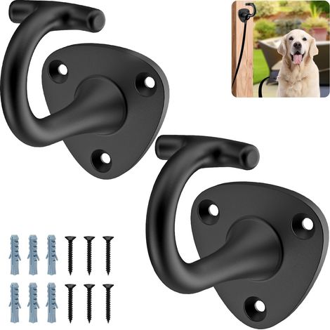 Crochet Mural Laisse Chien Support d'attache Chiot, Crochet/2pcs (1/5)