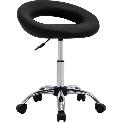 Chaise de salle à manger pivotante - Chaise à dîner Noir Similicuir BV979596 - BonneVie (1/5)