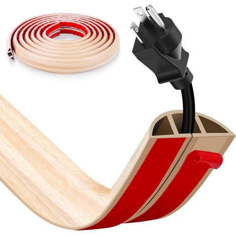 Passe Cable Sol Cache Fil Électrique Auto-Adhésif 3M - Petit Canal de Câble Flexible en PVC pour Bureau, Maison, Concert - Protection des Fils et Prévention des Trébuchements (1/5)