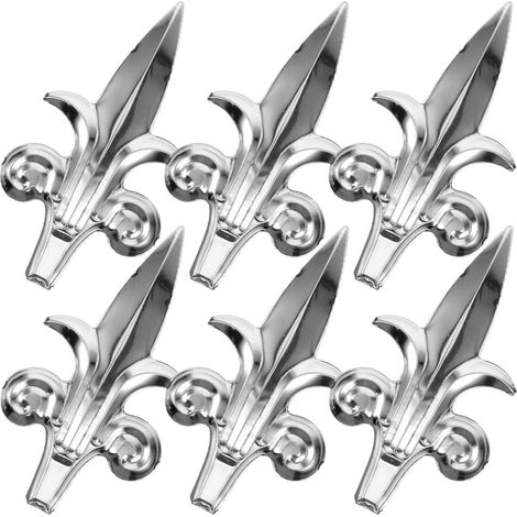 Metallpfostenaufsätze Zaunspitzen 6 Stück aus Edelstahl