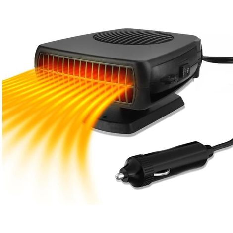 Chauffage de voiture 200 W 12 V : radiateur soufflant portable pour voiture, ventilateur de voiture avec allume-cigare, désembueur, (1/4)