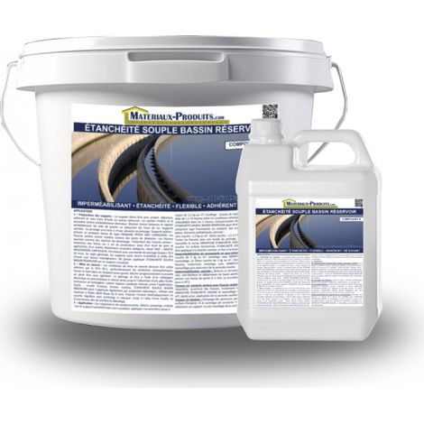 Etanchéité souple bassin réservoir - 7 Kg Gris - MATPRO