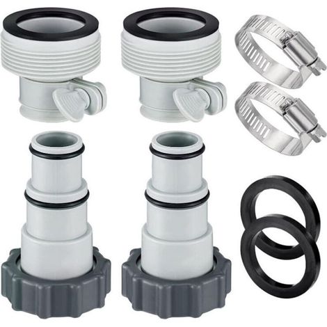 Ulisem Adaptateur Tuyau Piscine, 8 Pièce Adaptateur de Tuyau de Piscine, Adaptateur Pompe 32 et 38 mm