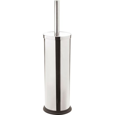 Unterstützter WC -Halter in verchromtem Stahl mit Chrombehälter