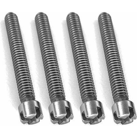 Satz mit 4 rohen Stahl-Kreuzschlitz-Bettschrauben, 7 mm x 35 mm, 150 mm Steigung, Direktgewinde für Möbel und Schränke (1/4)