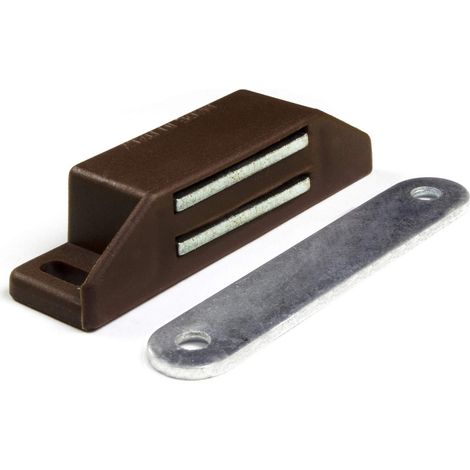 Chiusure magnetiche marroni da applicare forza 8 kg. 2 pz. (1/2)