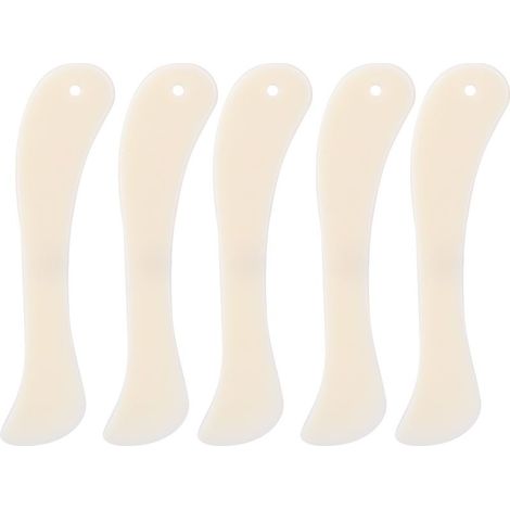 Set mit 5 weißen, plissierten, handgefertigten Lederbeuteln mit Kunststofffinish für DIY-Näharbeiten, Kantenbearbeitung sowie Nähwerkzeuge und Zubehör (kurze Ausführung) (1/5)