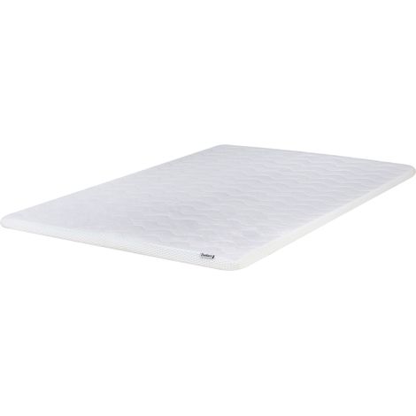 Mattress Topper White Gel Foam Polyester Cover EU Small Double Size 120 x 200 cm Comfort Layer Pad FROSTY