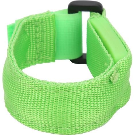 Brassard LED de course à pied en extérieur, bracelet lumineux clignotant ajustable pour cyclisme, vert (1/5)
