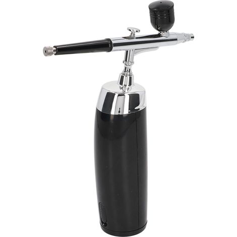 Pistolet Aérographe Sans Fil Rechargeable USB avec Godet et Compte-Gouttes, Noir, pour Maquillage et Manucure, Compact et Stable (1/5)