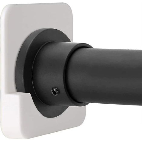 Support de tension adhésif pour tringle à rideau de douche, sans perçage, lot de 2 (ruipei) Blanc (1/5)