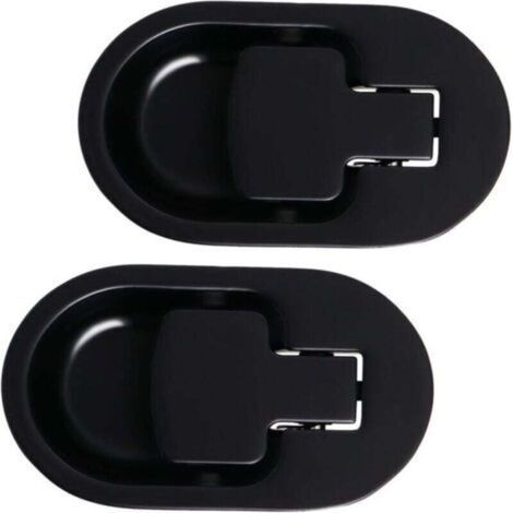 2 Pièces Poignée De Remplacement Pour Fauteuil Inclinable - Métal Noir - 11,2 x 6,6 x 3,8 cm - Universel Pour Chaises Et Canapés Inclinables (1/4)