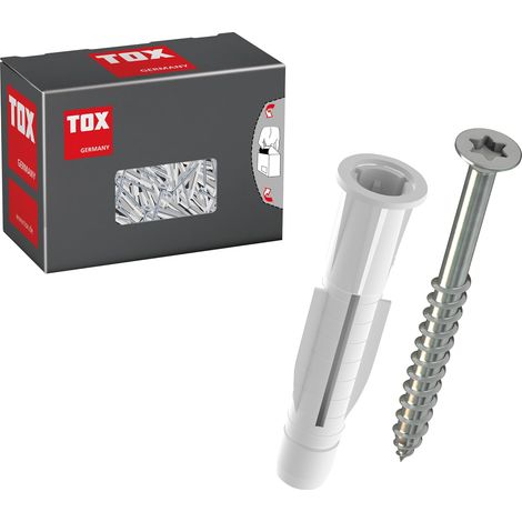 Cheville universelle TRIKA 5/31 + S, cheville+vis pour tout matériau, montage facile, anti-rotation, capuchon protecteur, 25 pcs, réf. 01119180 (1/5)