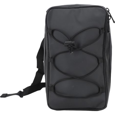Schwarze, wasserdichte, multifunktionale 8-Liter-Fahrradtasche für hinten, große elektrische Satteltasche aus PU-Leder, großer Fahrradgepäckträger. (1/5)