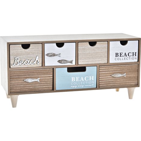 Holz Schmuckschachtel 40x16x19 Brown Wood Beach mehrfarbige Farbmaterial Familien Schmuckschachtel und kleine Kisten Details (1/4)