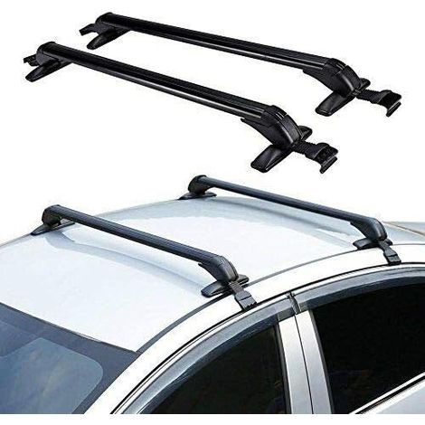 Barra de techo de coche, portaequipajes de travesaño, marco de ventana ajustable, barras de techo negras, portaequipajes, canoa, snowboard, kayak, bicicleta Accesorios de coche