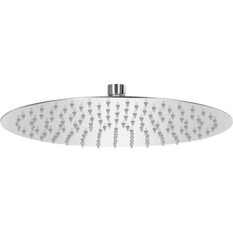 vidaXL Cabezal ducha redondo efecto lluvia acero inoxidable 304 30 cm (1/5)