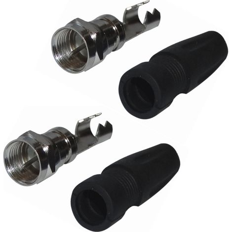 AERZETIX: 2x Connecteur prise fiche F mâle 7mm antenne TV satellite coaxial